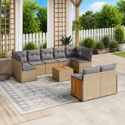 Compact and Versatile 10 Piece Outdoor Sofa Set