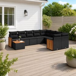Compact 10 Piece Garden Sofa Set for Outdoor Relaxation