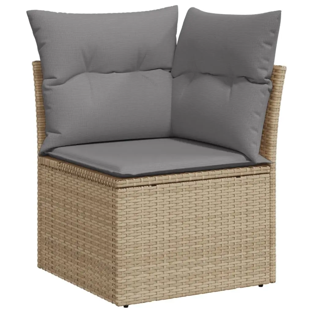 Garden Sofa Set 10 Piece Outdoor Furniture Beige Cushions Patio Seating Modular
