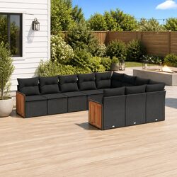 Stylish 10 Piece Garden Sofa Set for Outdoors