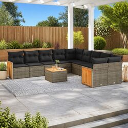 Compact 11-Piece Garden Sofa Set with Modern Design