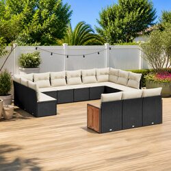 Sleek and Functional 13 Piece Garden Sofa Set