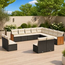 Compact 13-Piece Modular Garden Sofa Set for Outdoor Relaxation
