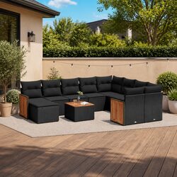 Compact 11-Piece Outdoor Sofa Set for Patios