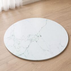 Stylish Ø50cm Round Table Top in White Marble Design
