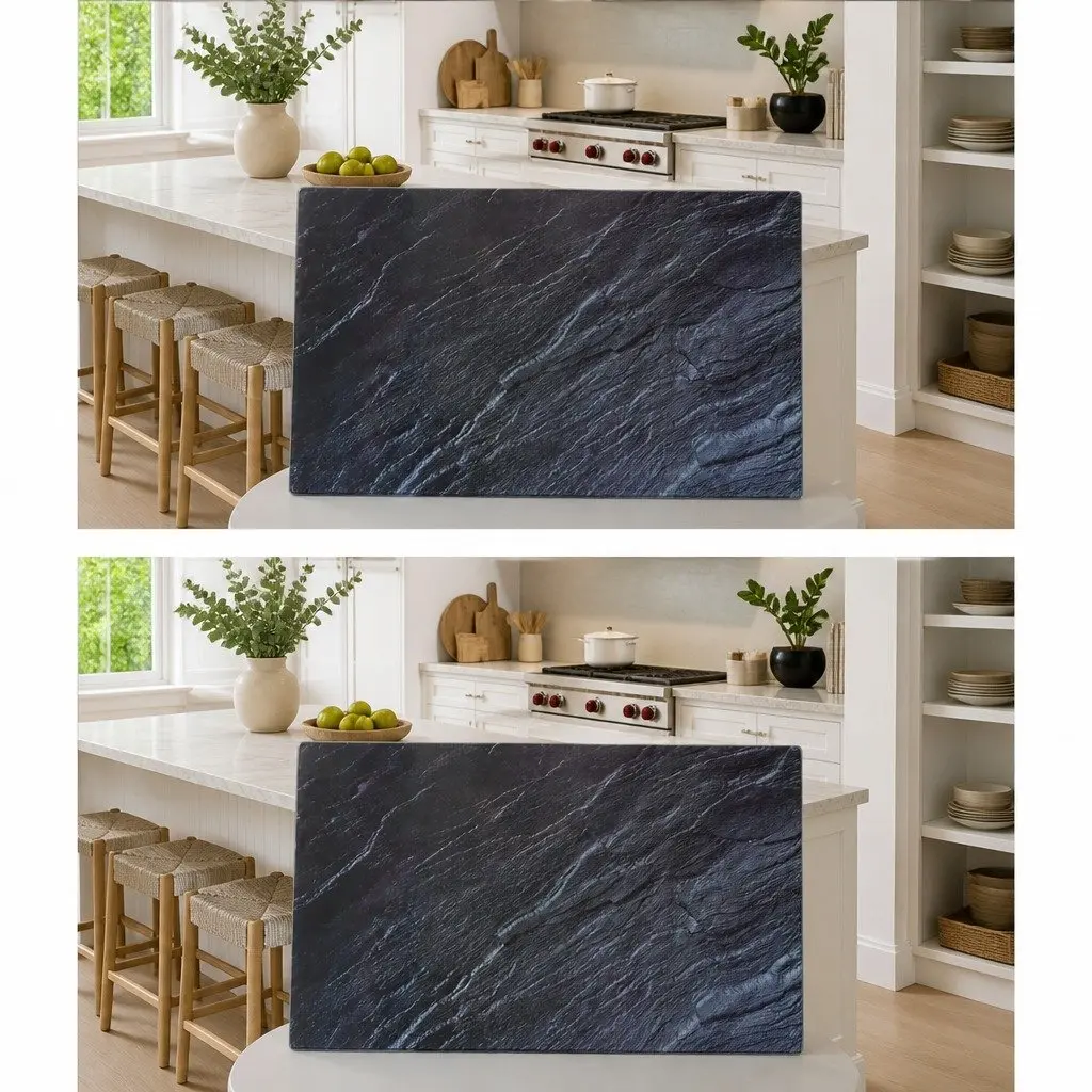 Black Stone Pattern Chopping Boards Set of 2