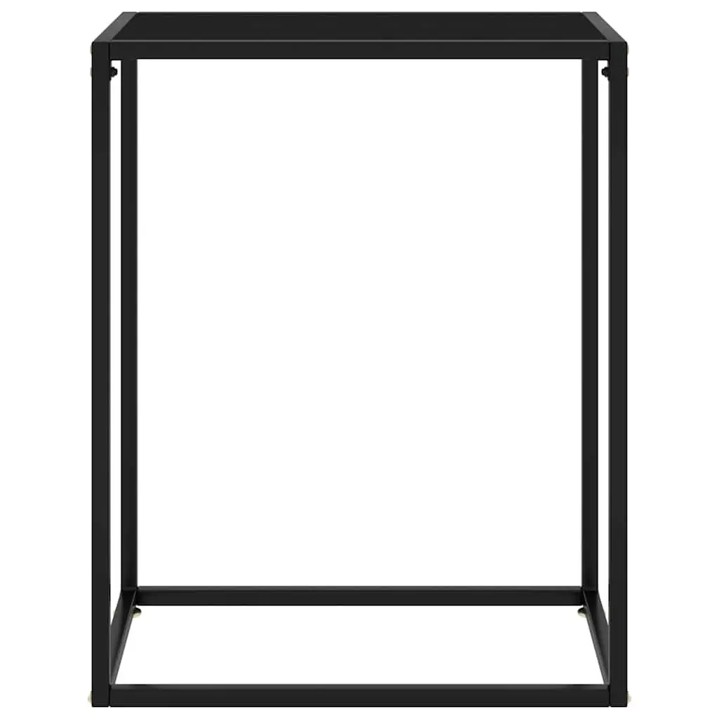 Console Table Black Tempered Glass Side End Table Modern Living Room Furniture