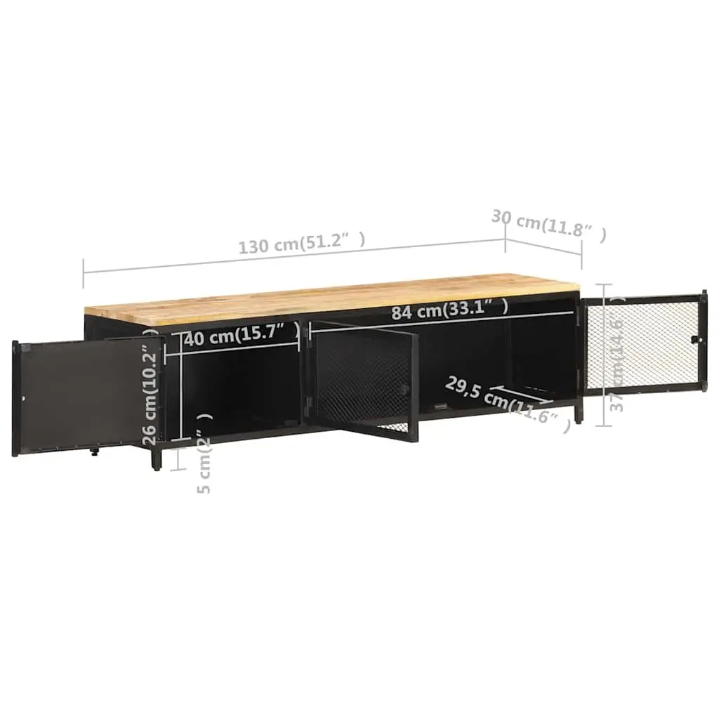 Industrial TV Cabinet with Ample Storage Space