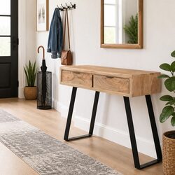 Contemporary Console Table with Steel Frame