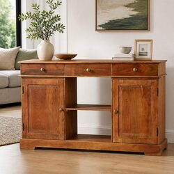 Solid Acacia Wood Sideboard - The Perfect Storage Solution