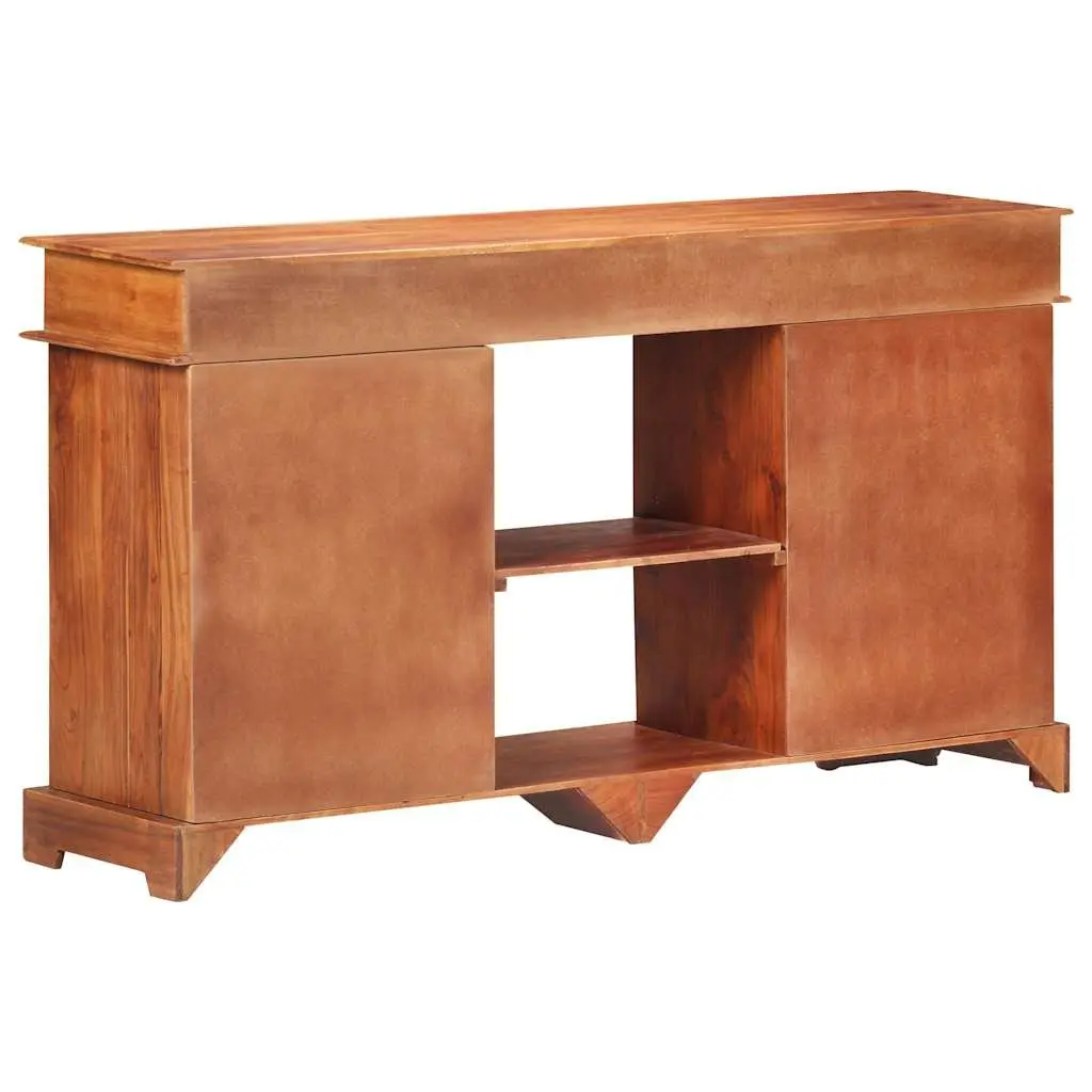 Solid Acacia Wood Sideboard Brown 135x35x75cm 2 Doors 3 Drawers