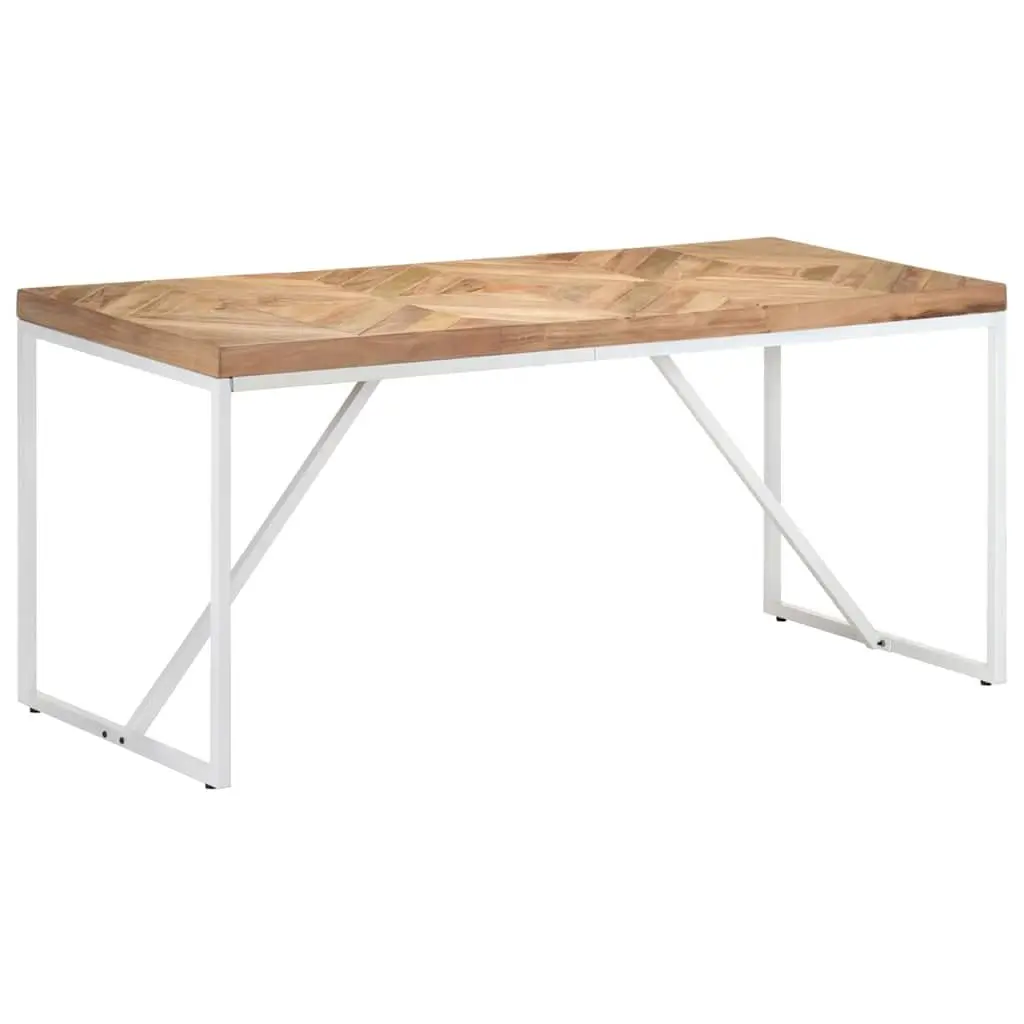 Dining Table 160x70x76cm Solid Acacia Mango Wood Industrial Kitchen Furniture