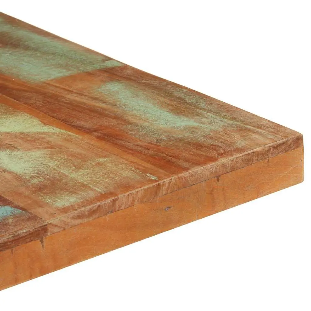 Dining Table Black 160x80x76 cm Solid Reclaimed Wood Kitchen Furniture