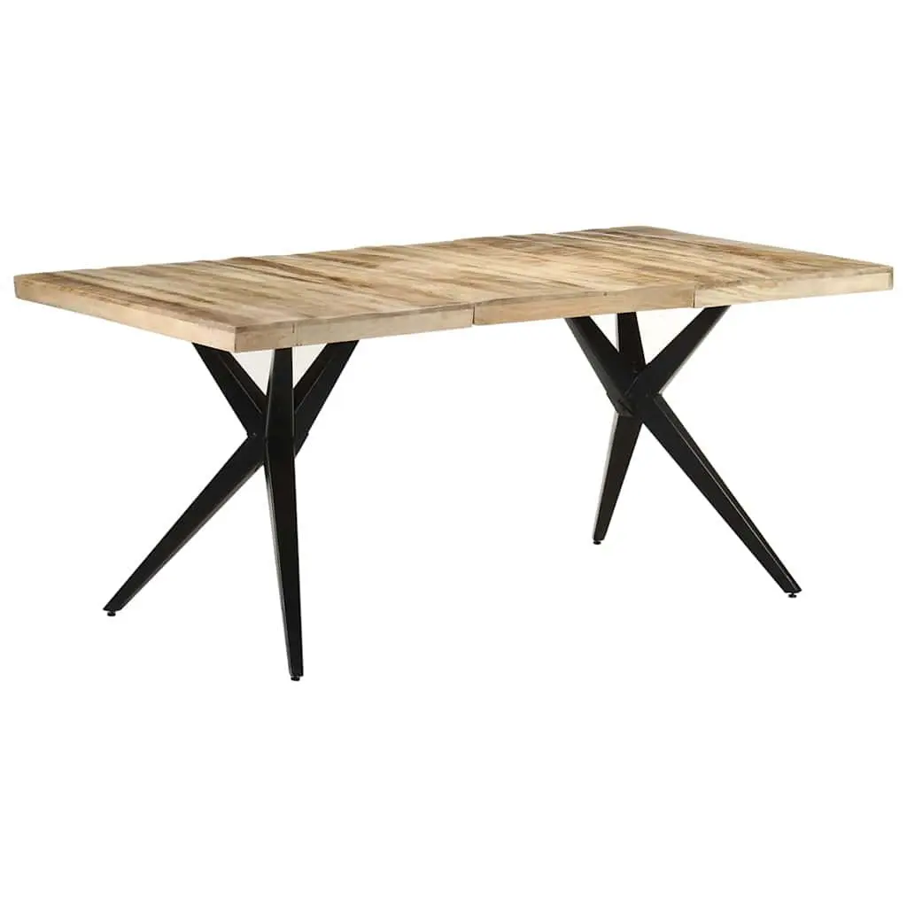 Dining Table Brown 180x90x76 cm Mango Wood Sturdy Construction