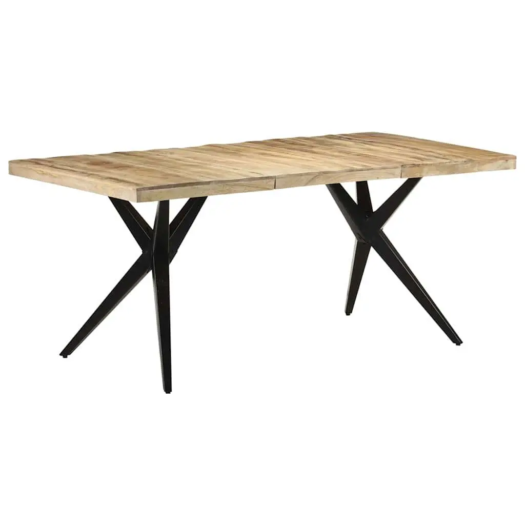 Dining Table Brown 180x90x76 cm Mango Wood Sturdy Construction
