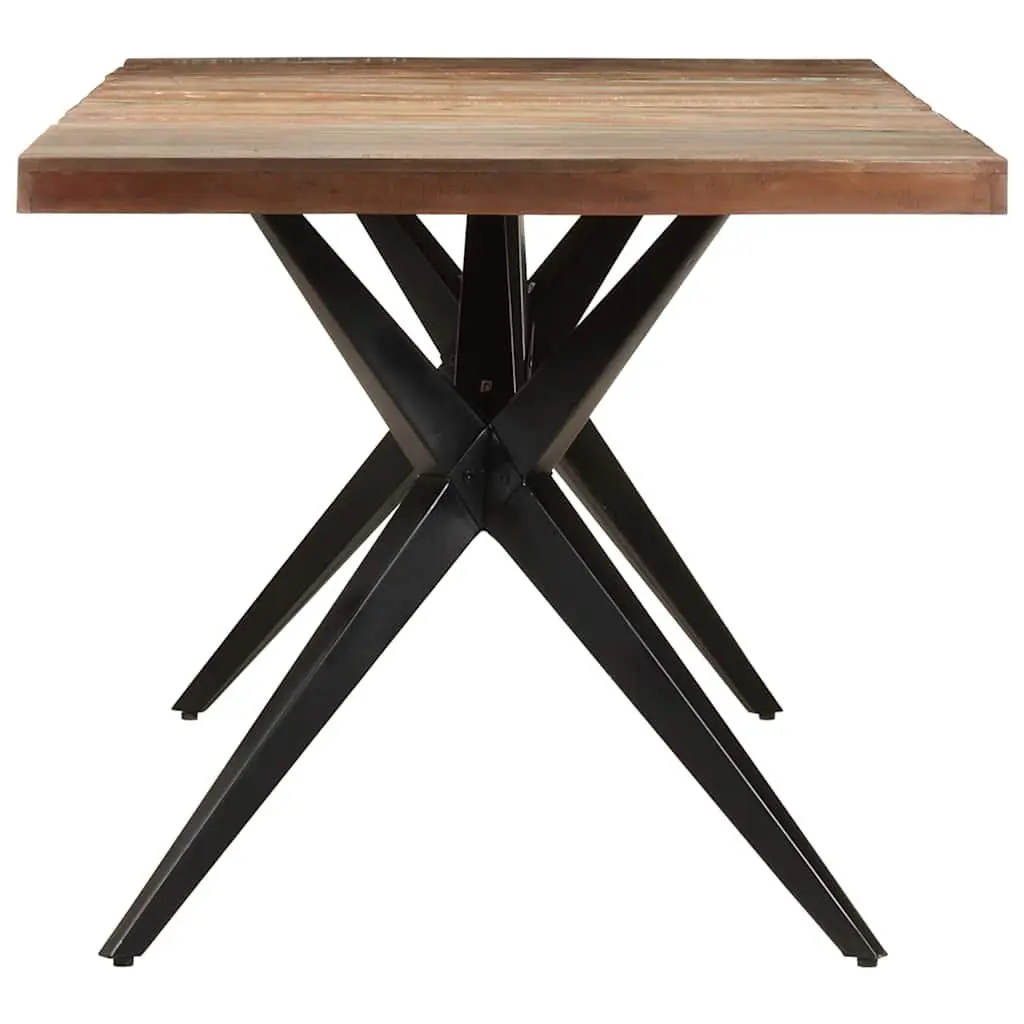 Dining Table White 200x90x76cm Solid Reclaimed Wood Kitchen Furniture