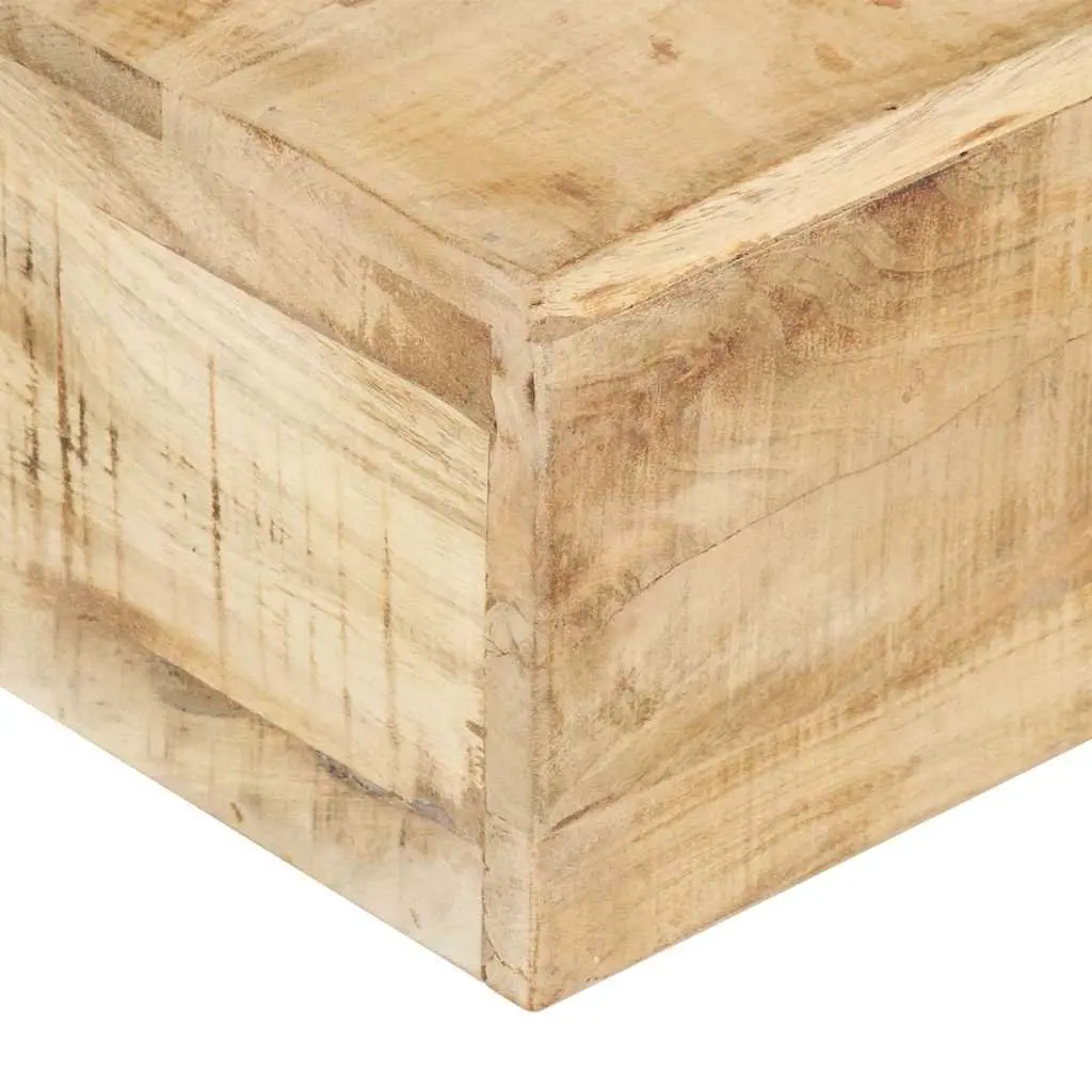 Coffee Table Brown 80x80x28 cm Solid Mango Wood Living Room Accent Furniture