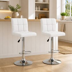 Bar Stools Set of 2 with Adjustable Height