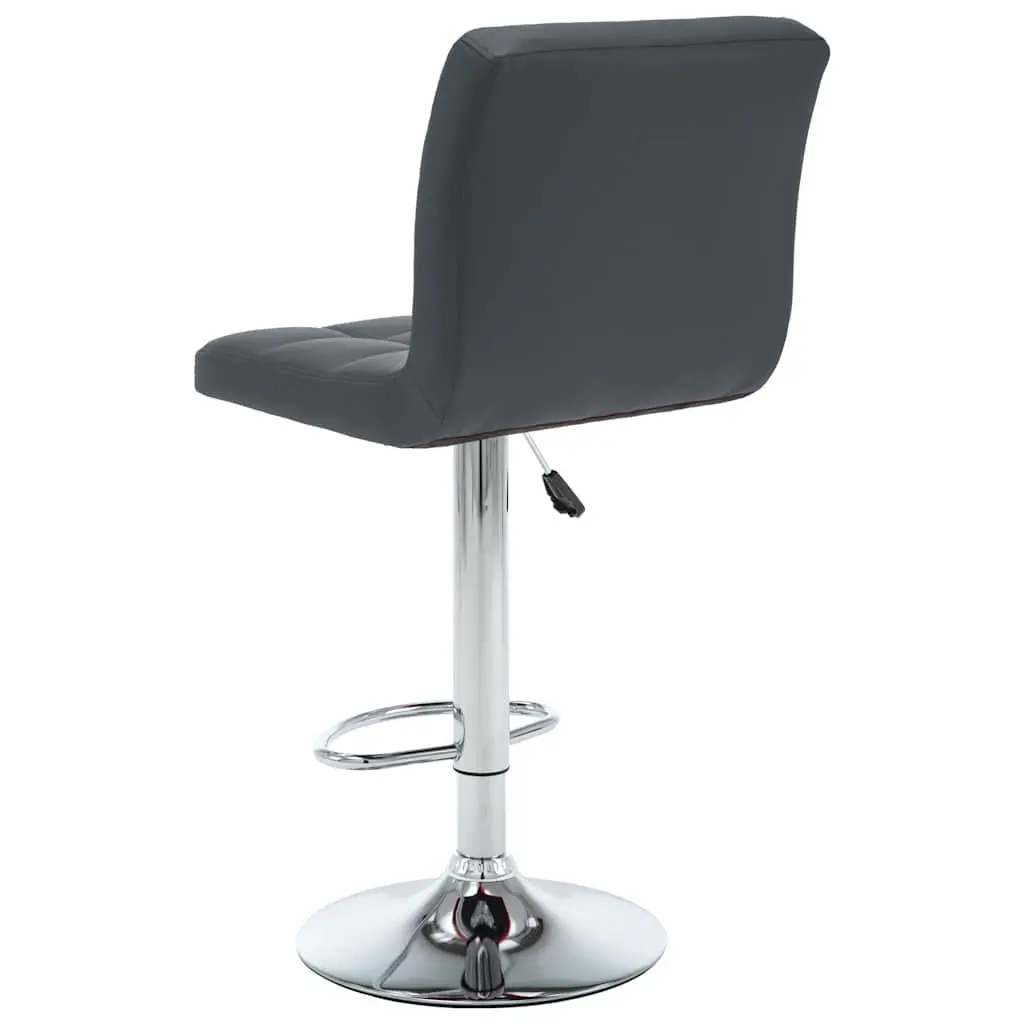 Bar Stools Grey 2 Piece Modern Chair Adjustable Height Footrest Gas Lift