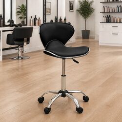 Adjustable Black Salon Stool