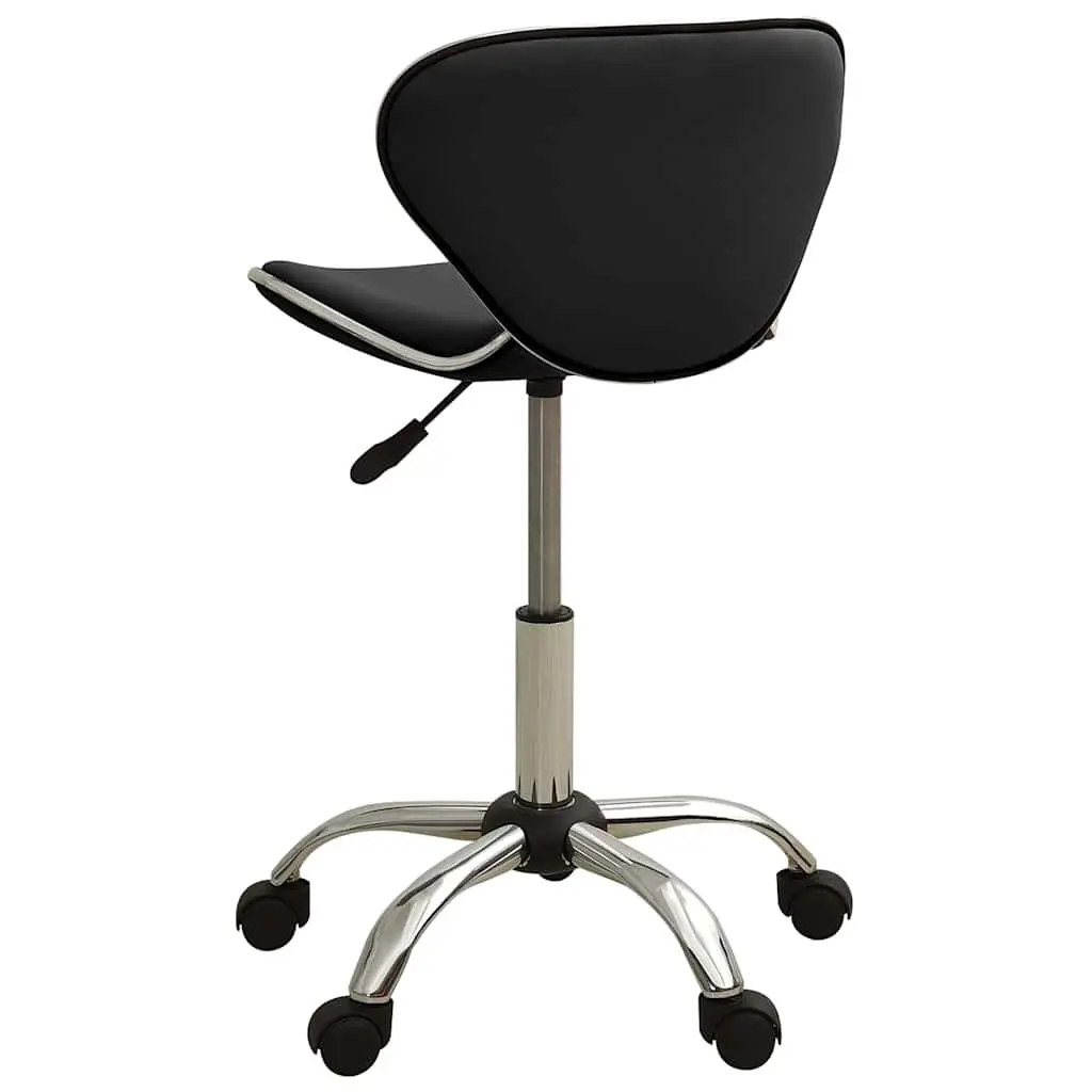 Salon Spa Stool Black Height Adjustable 360 Degree Swivel Five Wheels Mobility