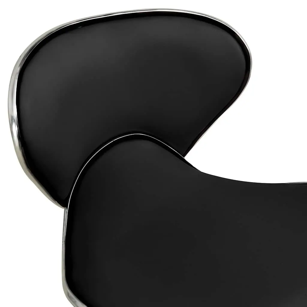 Salon Spa Stool Black Height Adjustable 360 Degree Swivel Five Wheels Mobility