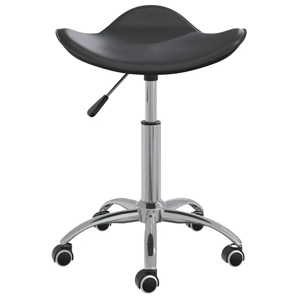 Black Swivel Work Stool Height Adjustable Salon Spa Chair with Five Wheels
