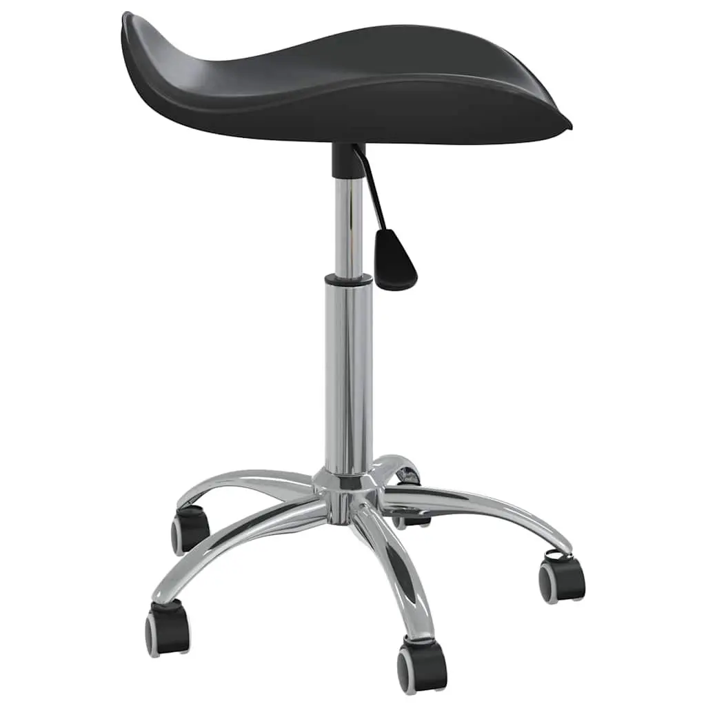 Black Swivel Work Stool Height Adjustable Salon Spa Chair with Five Wheels