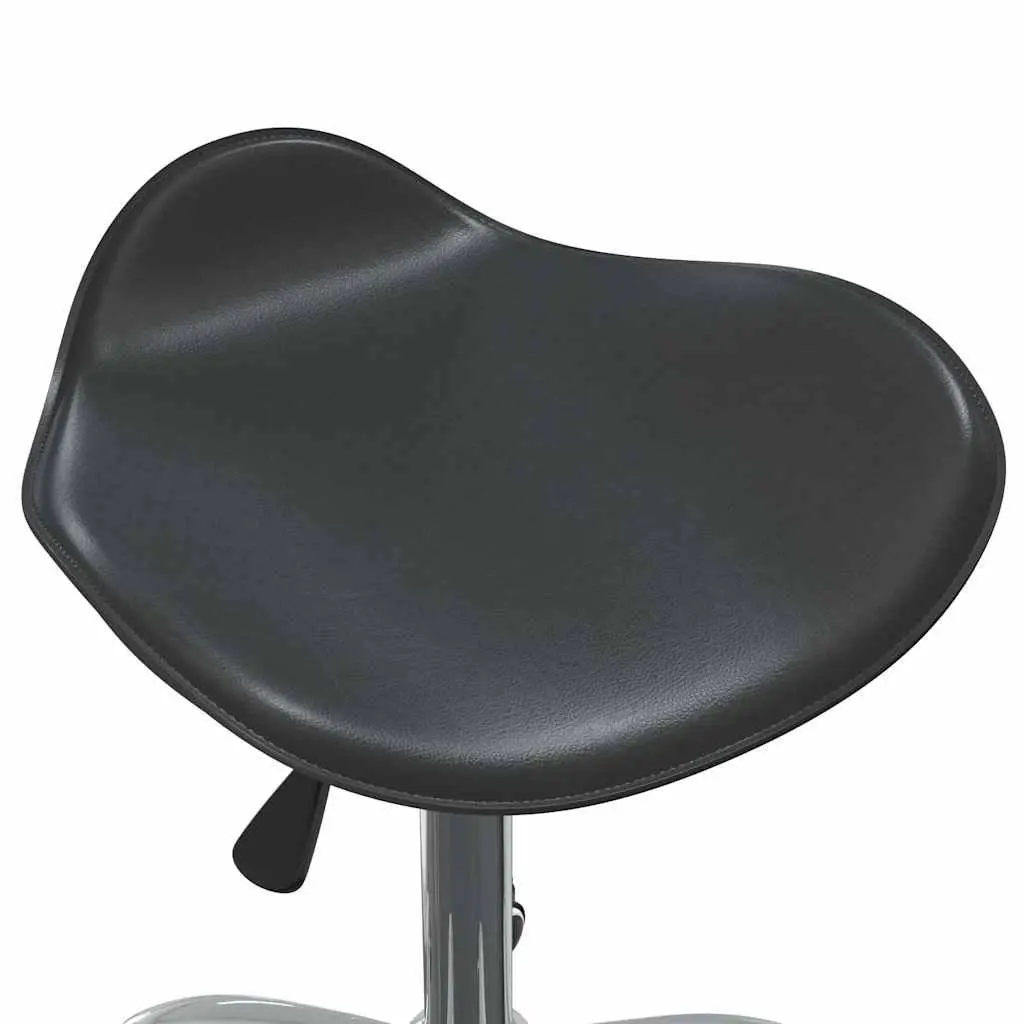 Black Swivel Work Stool Height Adjustable Salon Spa Chair with Five Wheels
