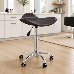 Brown Salon Spa Stool with 360-Degree Mobility