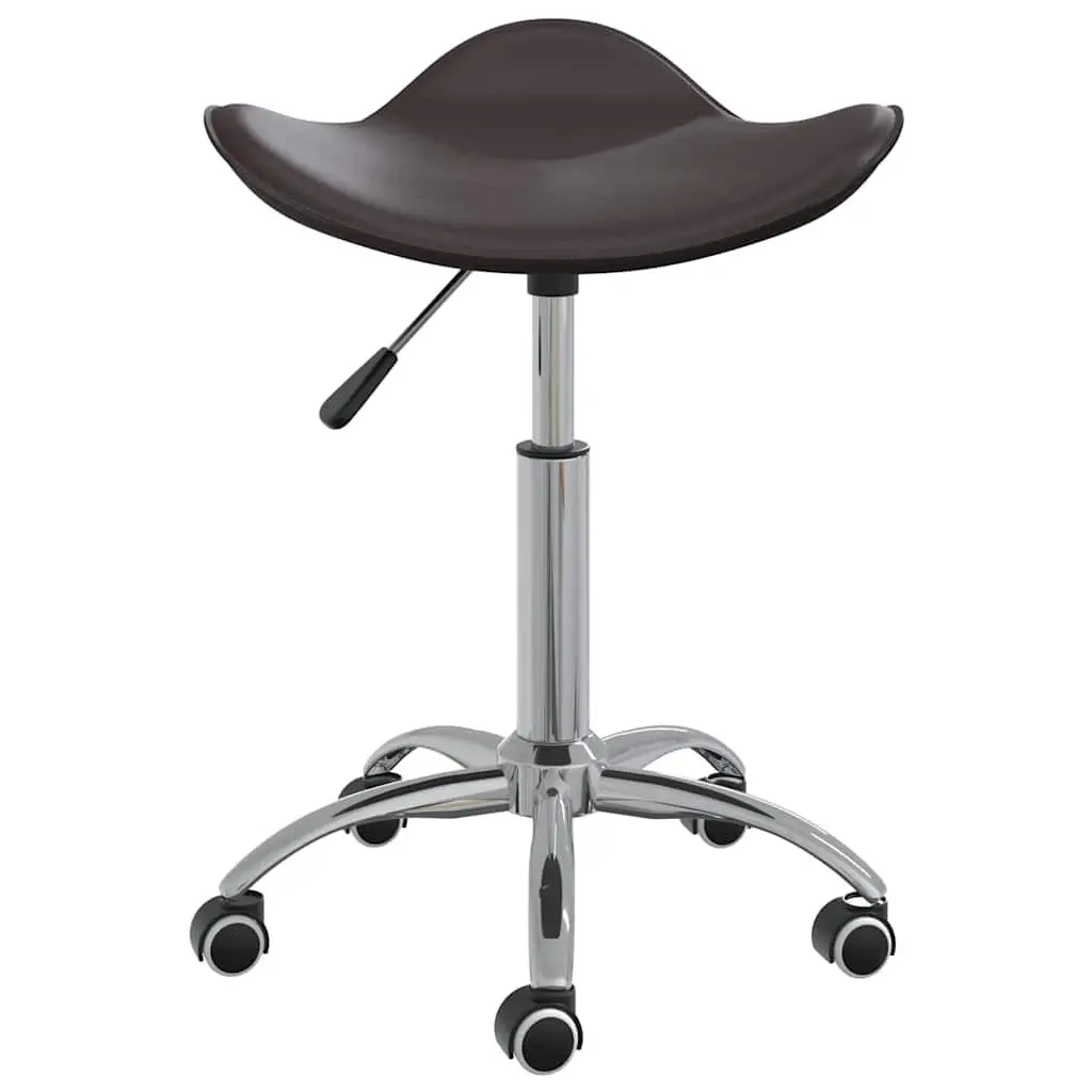 Salon Spa Stool Brown Height Adjustable Swivel Chair with Wheels