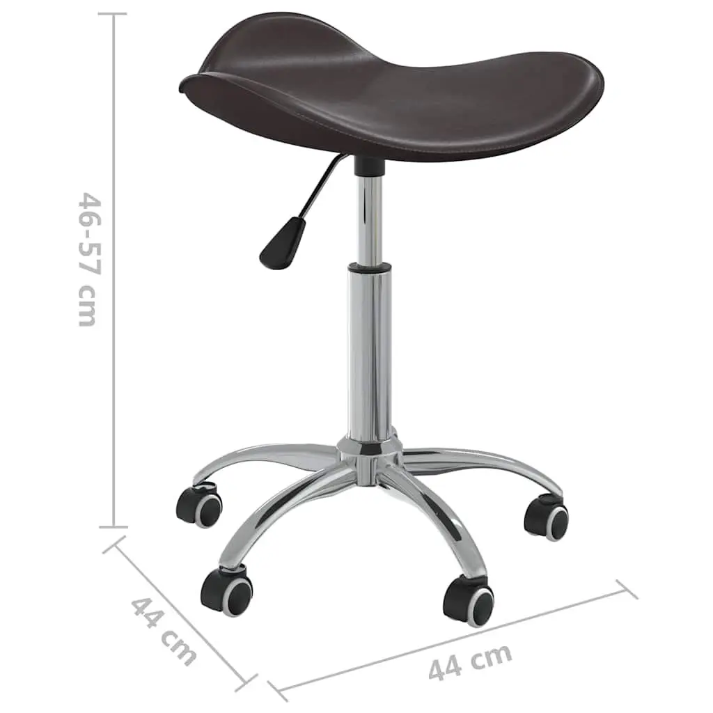 Salon Spa Stool Brown Height Adjustable Swivel Chair with Wheels