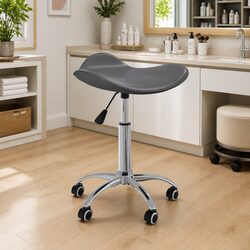 Grey Salon Spa Stool with Swivel Feature