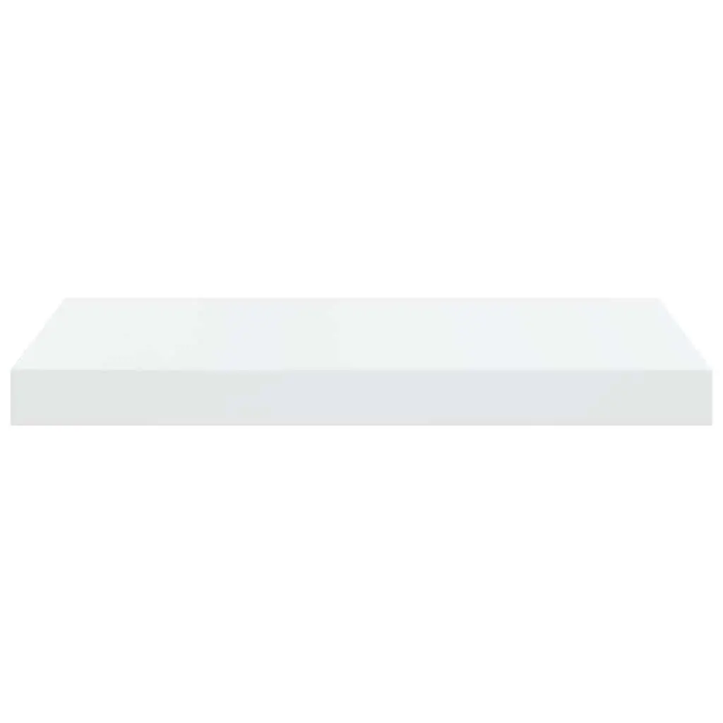 Floating Wall Shelves High Gloss White 50 x 23.5 x 3.8 cm Invisible Mounting System