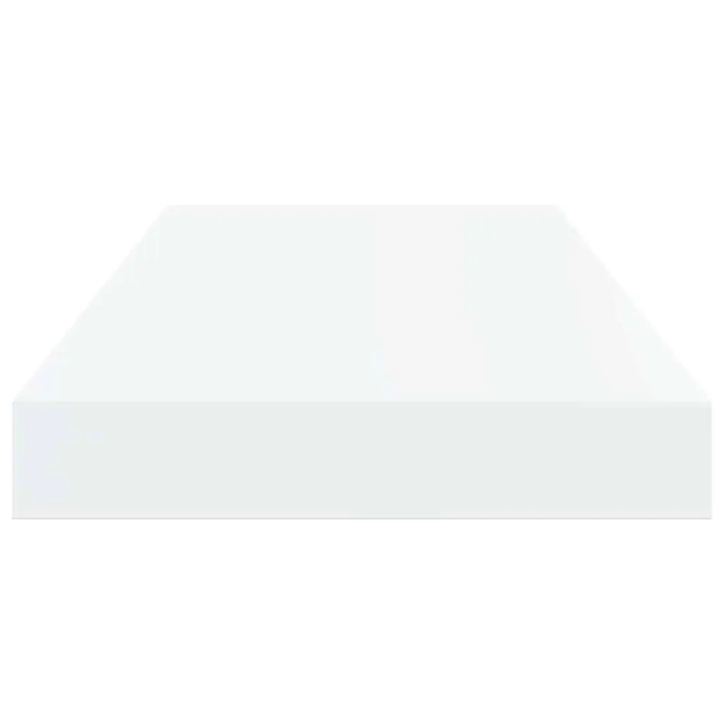 Floating Wall Shelves High Gloss White 50 x 23.5 x 3.8 cm Invisible Mounting System