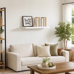 Floating Wall Shelf White High Gloss Display Ledge Storage Organizer Home Decor