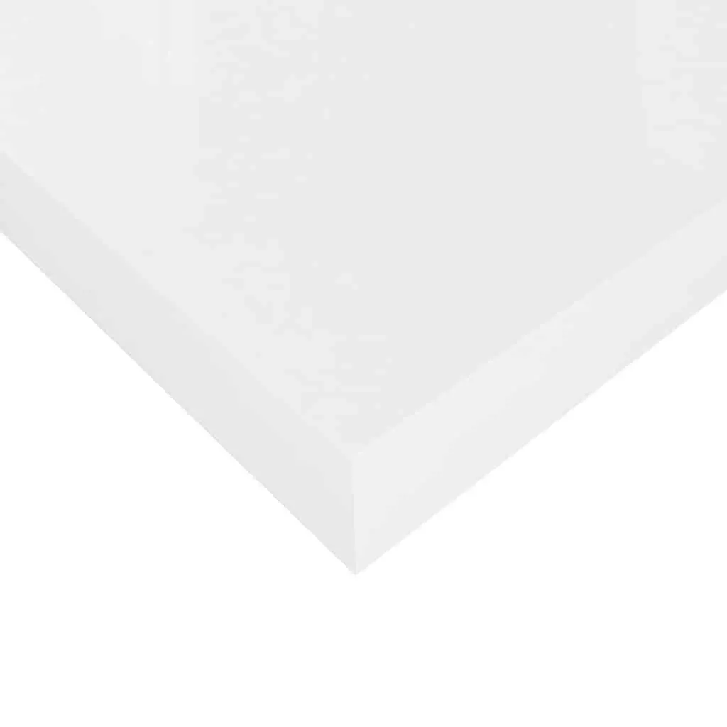 Floating Wall Shelf White High Gloss Invisible Mounting System Home Decor 60 x 23.5 x 3.8 cm