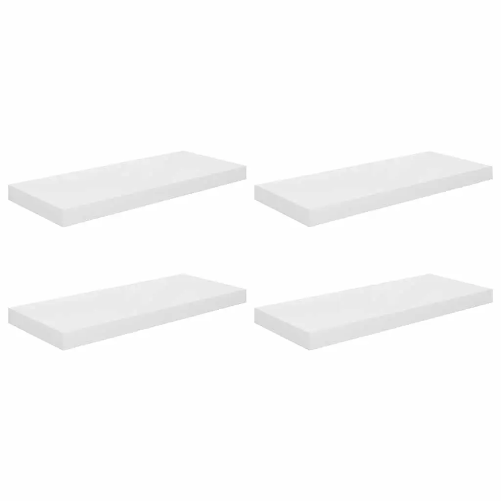 Floating Wall Shelves White 60 x 23.5 x 3.8 cm Invisible Mounting System
