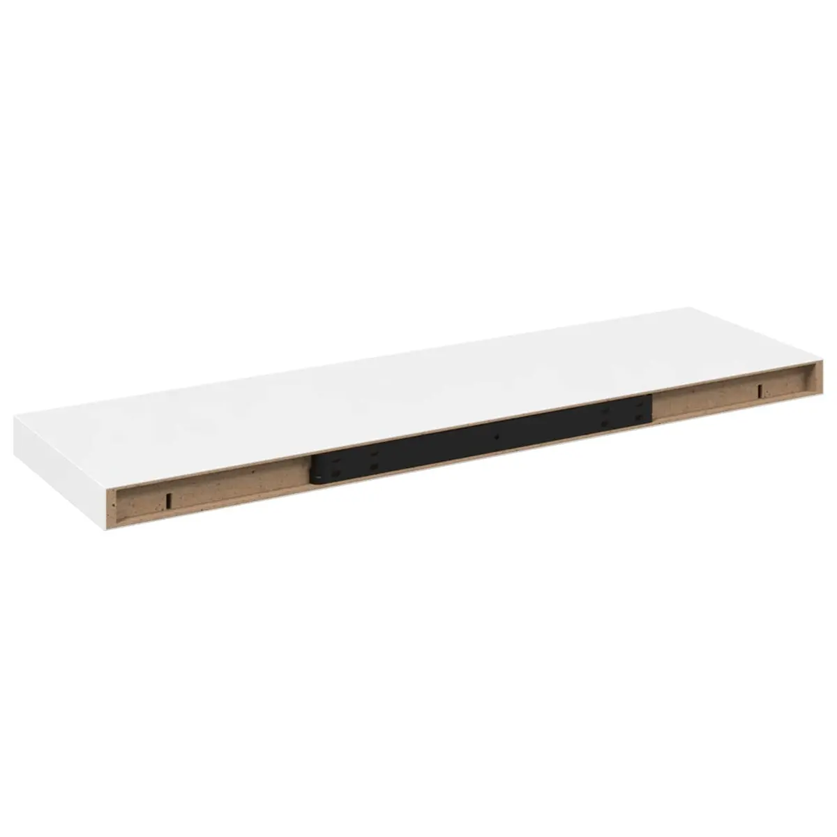 Floating Wall Shelf White 80 x 23.5 x 3.8 cm Invisible Mount Easy Install Home Decor