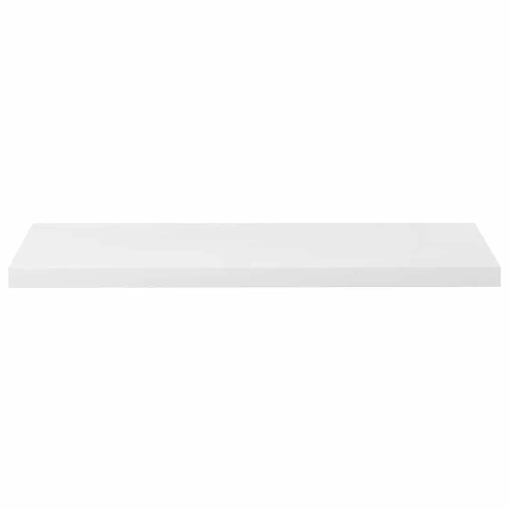 Wall Shelf High Gloss White 90cm Invisible Mounting System MDF Home Storage Organiser