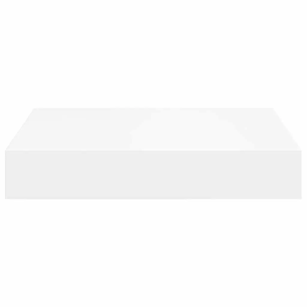 Wall Shelf White 23 x 23.5 x 3.8 cm Invisible Mount Honeycomb MDF Frame