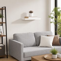 White Floating Shelf - Ideal for Displaying Decor