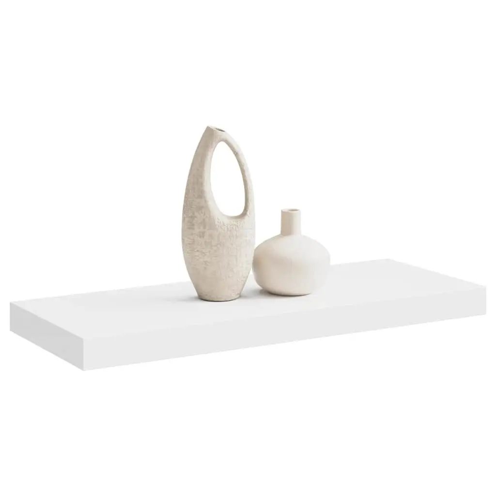 White Floating Wall Shelf Display Rack Storage Ledge Home Decor Modern Design