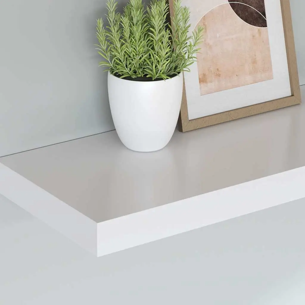 Floating Wall Shelf White 80cm Invisible Mount Home Decor