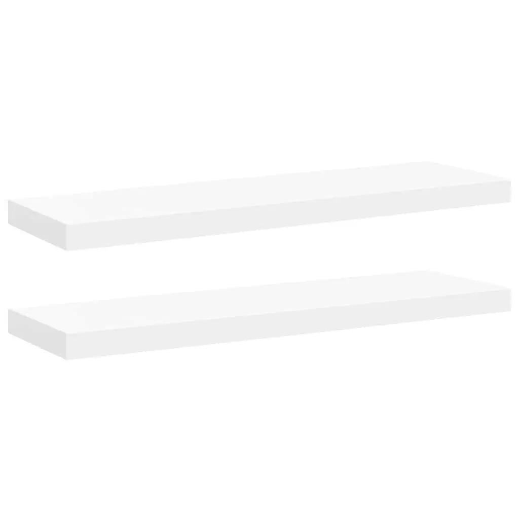 Floating Wall Shelves White 80x23.5x3.8 cm Invisible Mounting Honeycomb MDF Metal Frame
