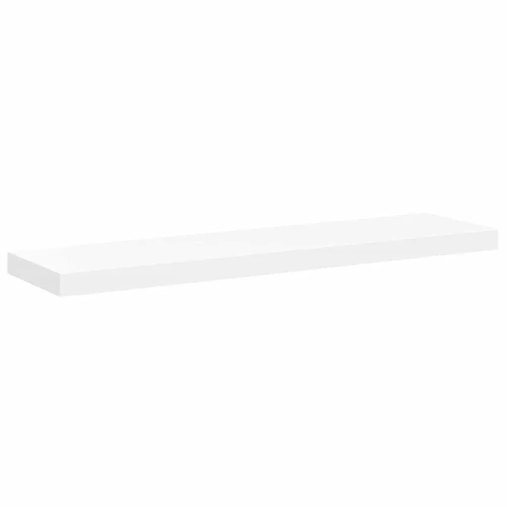 Floating Wall Shelf White 90 x 23.5 x 3.8 cm Invisible Mounting System Home Decor Organizer