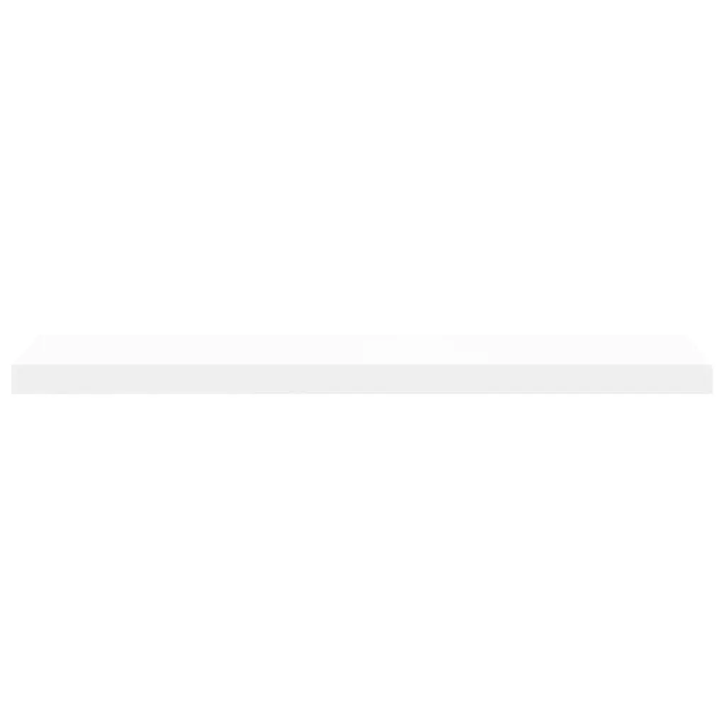 Floating Wall Shelves White 90 x 23.5 x 3.8 cm Invisible Mounting System Display Rack