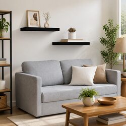 Floating Wall Shelves, 2 pcs in Black - Stylish and Functional