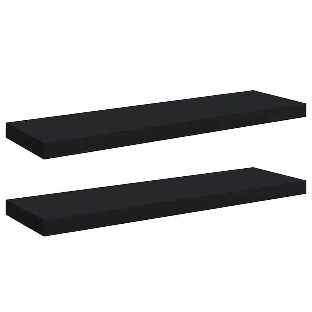 Floating Wall Shelves Black 80x23.5x3.8 cm Invisible Mounting System Home Decor