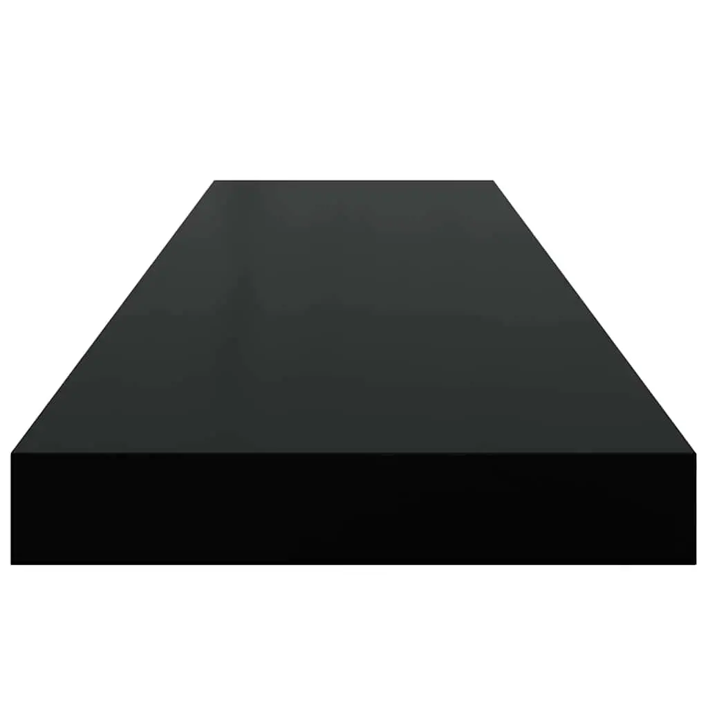 Floating Wall Shelves Black 90x23.5x3.8 cm Invisible Mounting System Display Storage